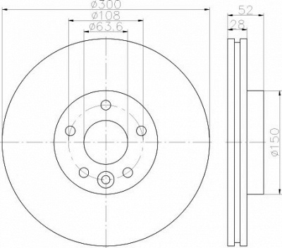 HELLA PAGID 8dd355116221 -  Тормозной диск